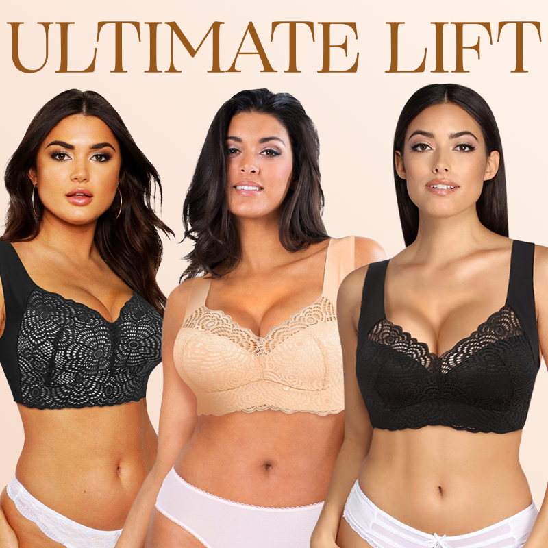 ExSecret - Ultimate Lift Full-Figure Seamless Lace Cut-Out Bra, Comfortable  and Breathable Without Restraint