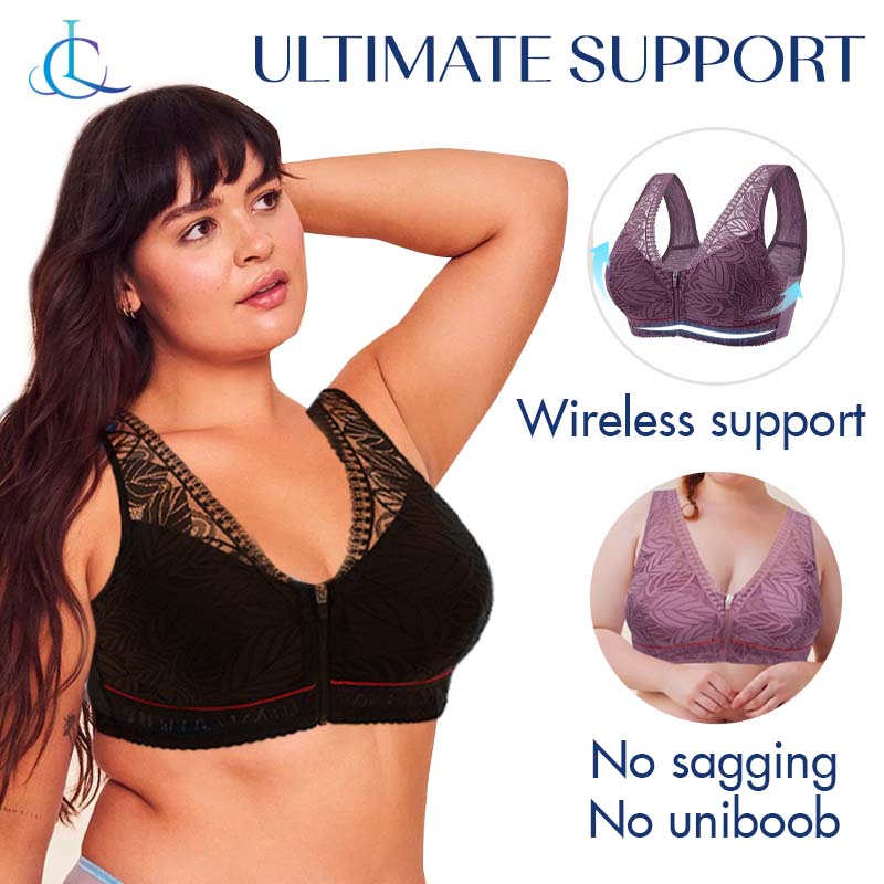 Camilace - Comfort Wireless Front Close Bra, Women's NO Underwire  Ultra-Thin Breathable Soft Lace Zip Front Sports Bra (Purple,3XL) :  : Clothing, Shoes & Accessories