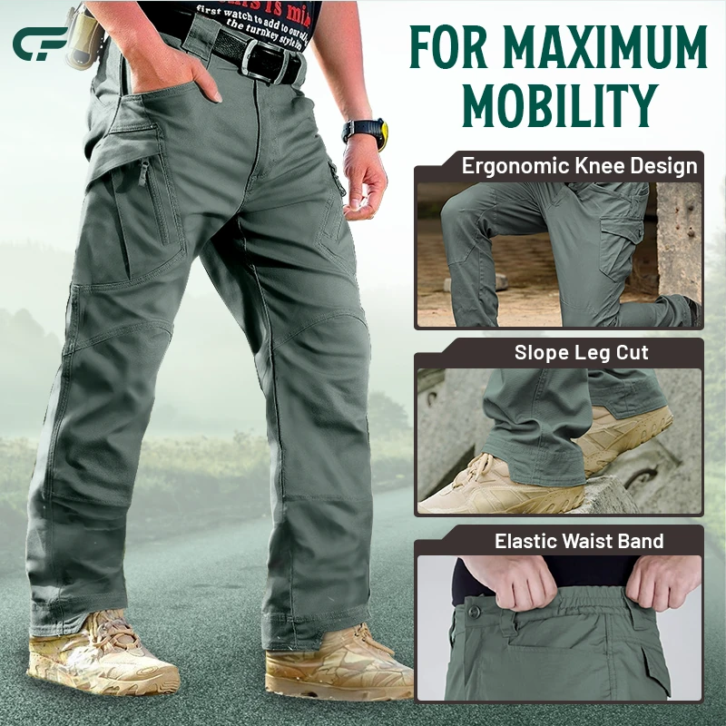 MENS TACTICAL CARGO PANTS WATERPROOF