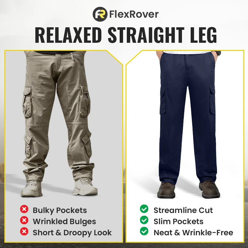 FlexRover - Ultra Comfort Flex Fit Multi-pocket Durable Pants 29 pdaz85yyp24cetbnf470bhsy