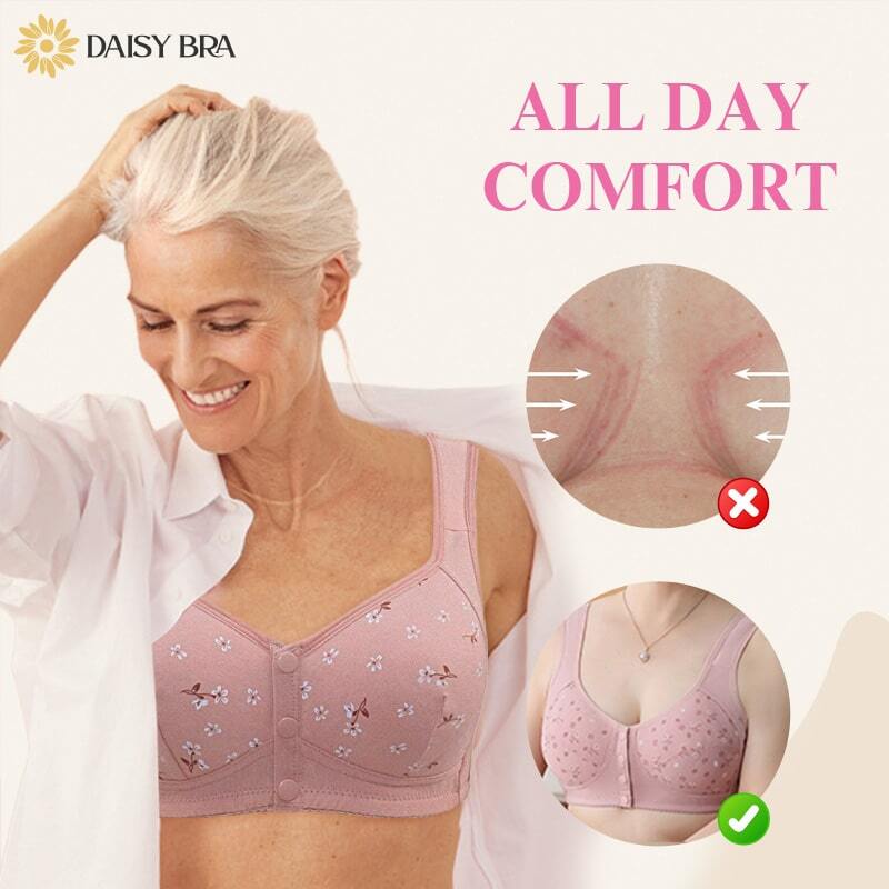 Fiona Charm Bra Daisy Bra,Lisa Charm Bras Front Snaps Seniors,Comfortable  Breathable Full Coverage Bras,Cotton Plus Size Bras (XL, Apricot) :  : Clothing, Shoes & Accessories