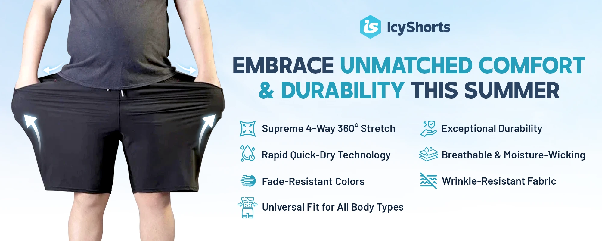 Puliam Shorts, Men's Ice Silk Stretch Quick-Dry Shorts, Mens Plus Size Athletic Shorts With Pockets