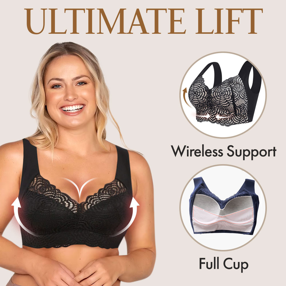 Exsecret Ultimate Lift Full Figure Seamless Lace Cut Out Bra Comfortable And Breathable 